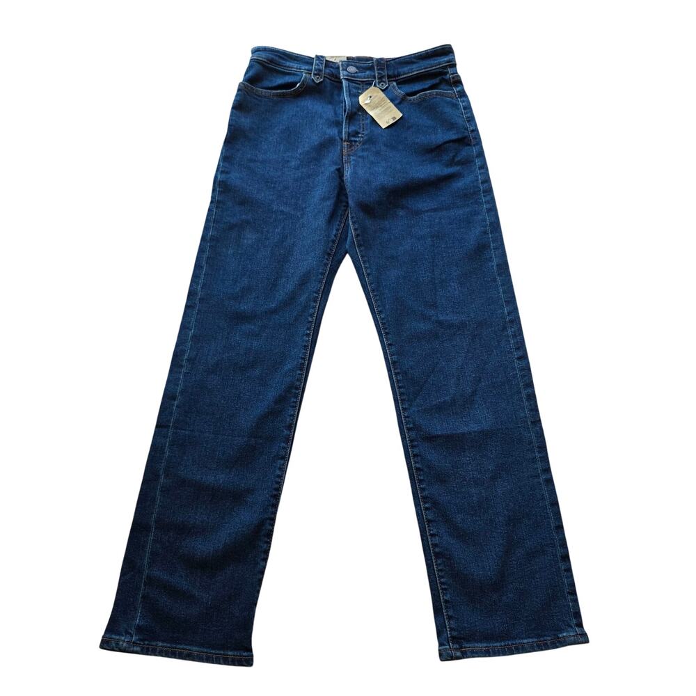 Levi's Wedgie Straight Jeans Women's 29x28 Dark Wash Button Fly Stretch Denim